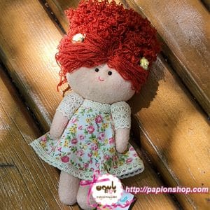 عروسک دختر مو قرمز فرفری