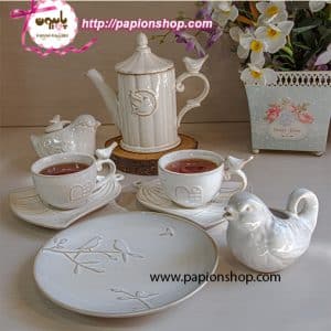 ست کامل چایخوری انگلیسی طرح پرنده