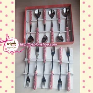 ست 12 پارچه قاشق و چنگال دسر خوری آنجل به همراه باکس