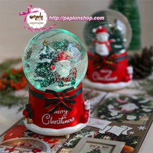گوی موزیکال و چراغدار کریسمسی آدم برفی و بابانوئل سایز بزرگ