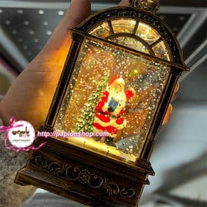 دکوری فانوس کریسمسی چراغدار طرح بابانوئل