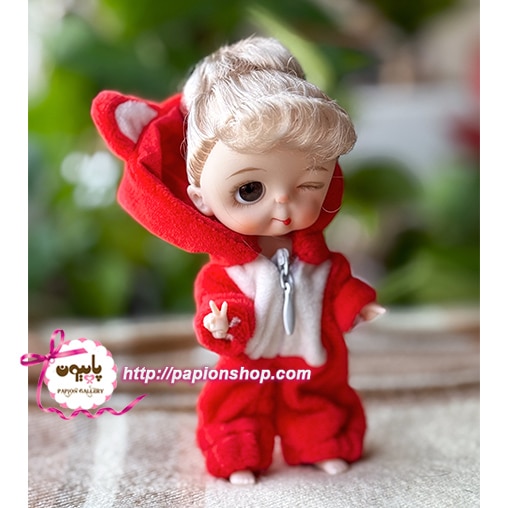 عروسک مفصلی دختر با لباس روباه (وارداتی)