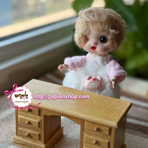 عروسک مفصلی بچه سرمایی با لباس خوک (وارداتی)