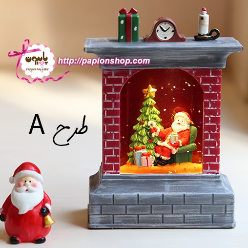 دکوری شومینه کریسمسی چراغدار (وارداتی)