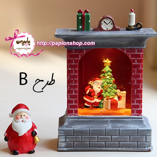 دکوری شومینه کریسمسی چراغدار (وارداتی)