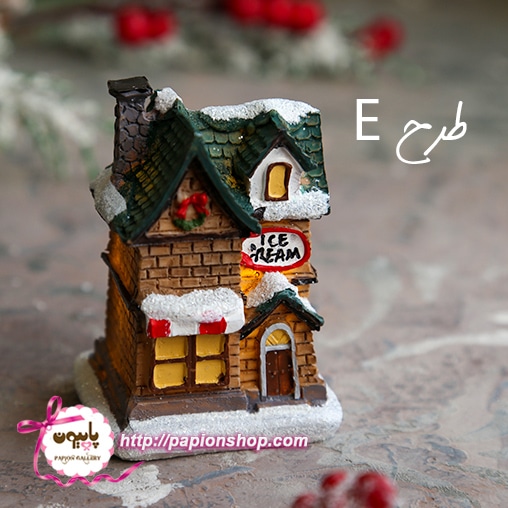 ماکت مغازه های کریسمسی چراغدار در شب برفی(وارداتی)