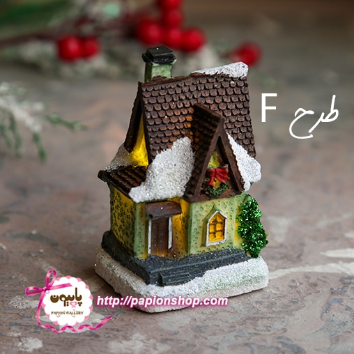 ماکت مغازه های کریسمسی چراغدار در شب برفی(وارداتی)