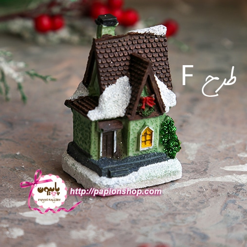 ماکت مغازه های کریسمسی چراغدار در شب برفی(وارداتی)