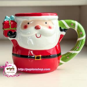 ماگ بزرگ کریسمسی بابانوئل کادو به دست