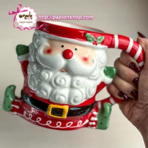 ماگ کریسمسی بابانوئل خوشحال رنگی رنگی