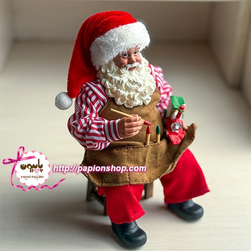 فیگور اروپایی بابانوئل نشسته نقاش