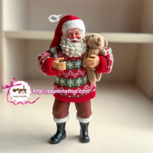 فیگور اروپایی بابانوئل تدی به دست