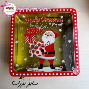 ست سه تایی جعبه فلزی کریسمسی درب طلقی (وارداتی)