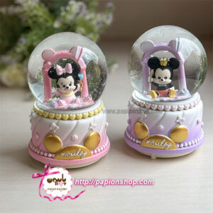 گوی فول موزیکال و چراغدار میکی ماوس و مینی ماوس سایز متوسط