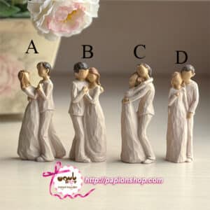 مجسمه های کوچک زوج عاشق در کنار هم (وارداتی)