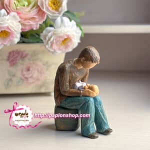 مجسمه پدر و فرزند طرح ویلوتری (وارداتی)