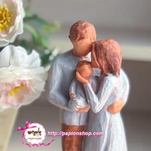 مجسمه خانواده شاد ما (مادر، پدر و نوزاد) طرح ویلوتری