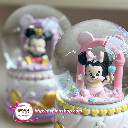 گوی فول چرخشی پمپی موزیکال و چراغدار میکی ماوس و مینی ماوس سایز بزرگ