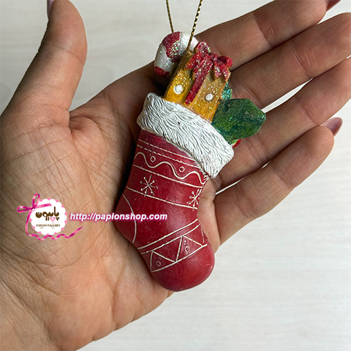 آویز و مجسمه کریسمسی طرح جوراب